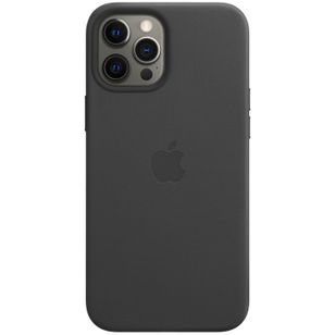 Apple Leather Backcover MagSafe Apple iPhone 12 Pro Max - Black