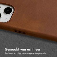 Accezz Vintage Leather Magsafe Backcover iPhone 13 - Tabacco Cognac