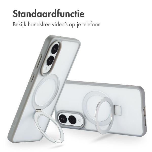 Accezz Ring Stand Backcover met MagSafe Samsung Galaxy S25 Edge - Grey