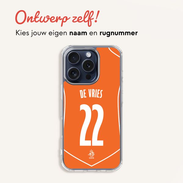 Ontwerp je eigen Nederlands Elftal Clear Backcover Apple iPhone 15 Pro - Nederlands Elftal '04
