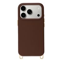 Selencia Rivièra MagSafe Backcover met afneembare haakjes Apple iPhone 17 Pro - Choco Brown