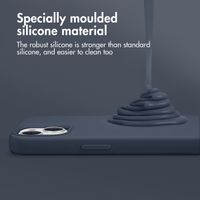 Accezz Liquid Silicone Backcover Apple iPhone SE (2022 / 2020) / 8 / 7 - Donkerblauw