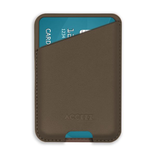 Accezz Leather Cardholder MagSafe - Kaarthouder met MagSafe - Coffee Brown