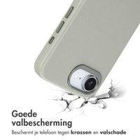 Accezz MagSafe Leather Backcover Apple iPhone 16e - Lichtgrijs