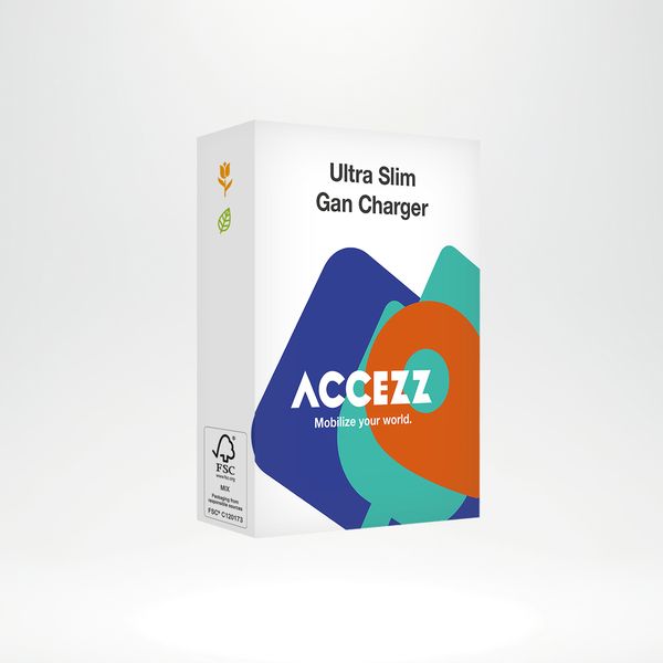 Accezz Ultra Slim GaN Oplader - USB-C - 20W - Wit