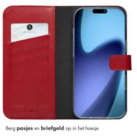 Selencia Echt Leren Bookcase Apple iPhone 17 Air - Rood
