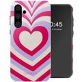 Selencia Vivid Tough Backcover Samsung Galaxy A55 - Double Hearts Rubine Red Lilac