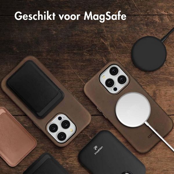 Accezz Vintage Leather Magsafe Backcover Apple iPhone 14 Pro - Rustic Brown