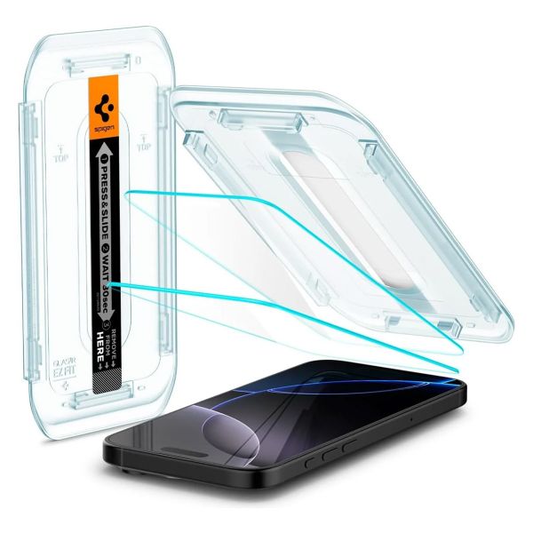Spigen GLAStR EZ Fit Screenprotector + Applicator 2-pack Apple iPhone 16 Pro