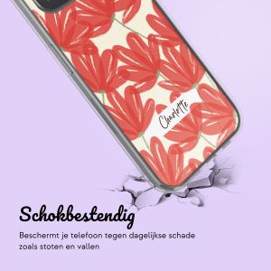 Gepersonaliseerd hoesje met bloemen iPhone 15 - Transparant