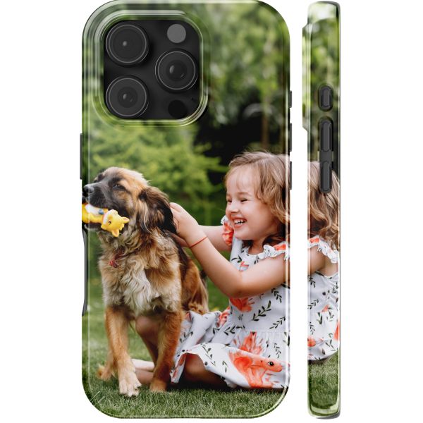 Ontwerp je eigen tough case met MagSafe Apple iPhone 16 Pro - Zwart