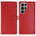 Selencia Echt Lederen Bookcase Samsung Galaxy S24 Ultra - Rood