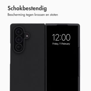 Accezz Liquid Silicone Backcover Samsung Galaxy Z Fold 8 Ultra - Zwart