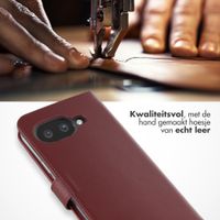 Selencia Echt Leren Bookcase Google Pixel 9A - Burgundy