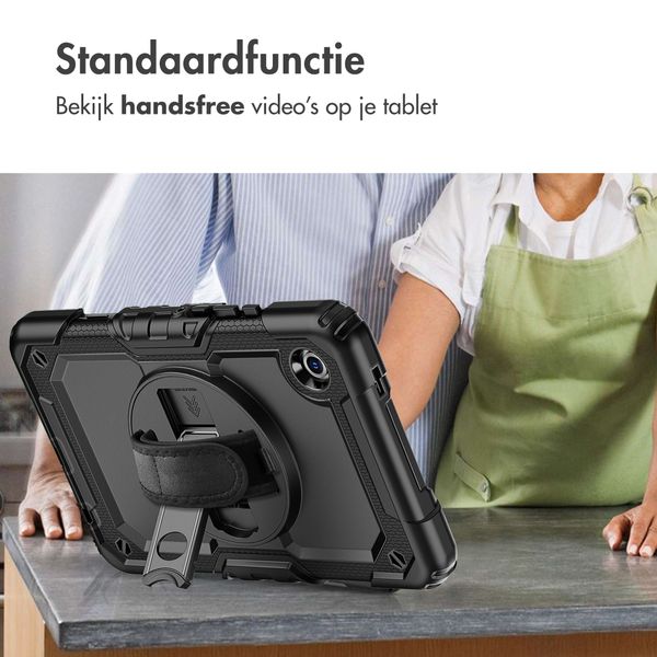Accezz Rugged Backcover met schouderstrap Samsung Galaxy Tab A11 Plus - Zwart