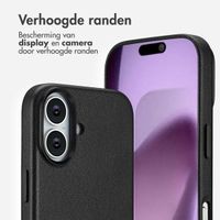Accezz Echt leren hoesje + MagSafe Wallet Apple iPhone 17 - Onyx Black