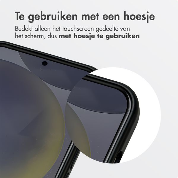 Accezz Gehard Glas Privacy Screenprotector + Applicator Samsung Galaxy S24 FE