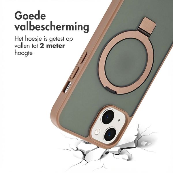 Accezz Ring Stand Backcover met MagSafe Apple iPhone 13 - Bruin