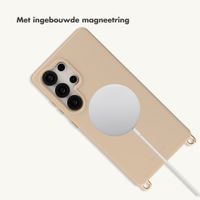 Selencia Rivièra MagSafe Backcover met afneembare haakjes Samsung Galaxy S25 Ultra - Milky Latte