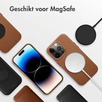 Accezz MagSafe Leather Backcover Apple iPhone 14 Pro - Sienna Brown
