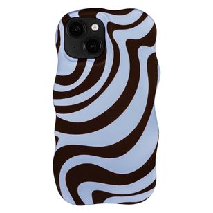 Selencia Vivid Wavy Backcover met MagSafe Apple iPhone 14 / 13 - Dream Swirl Chocolate