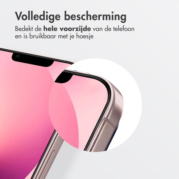 Accezz Gehard Glas Screenprotector met Applicator - 2-pack Apple iPhone 17e / 16e / 15 / 14 / 13 / 13 Pro