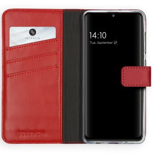 Selencia Echt Lederen Bookcase Samsung Galaxy A41 - Rood