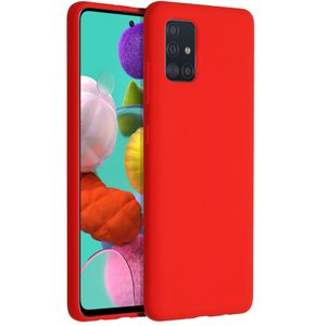 Accezz Liquid Silicone Backcover Samsung Galaxy A51 - Rood