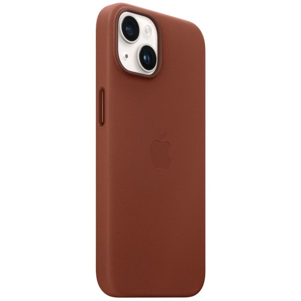 Apple Leather Backcover MagSafe Apple iPhone 14 - Umber