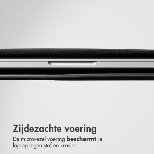 Accezz Leather Laptop hoes Apple MacBook 15 inch - Laptopsleeve - Zwart