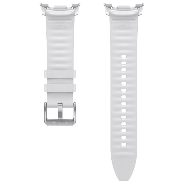 Samsung Originele Hybrid Vegan Leather Band Galaxy Watch 8 40/44 mm / Classic 46 mm - S/M/L - White