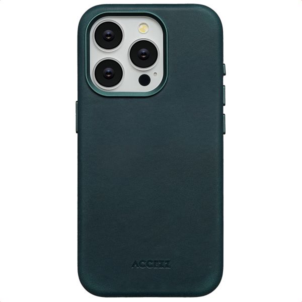 Accezz Vintage Leather MagSafe Backcover Apple iPhone 15 Pro - Smokey Green