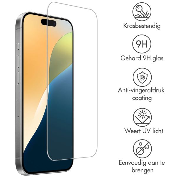 Accezz Gehard Glas Screenprotector 2-pack iPhone 16 Pro