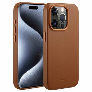 Accezz MagSafe Leather Backcover Apple iPhone 15 Pro - Sienna Brown