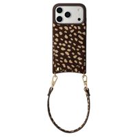 Selencia Nova Real Leather Backcover met Koord en Pashouder Apple iPhone 17 Pro Max - Fawn Chic