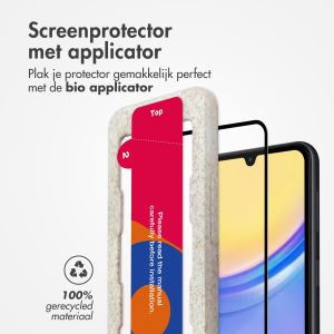 Accezz Gehard Glas Full Cover Screenprotector met applicator Samsung Galaxy A15 (5G/4G)