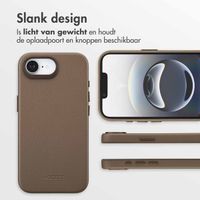 Accezz MagSafe Leather Backcover Apple iPhone 16e - Coffee