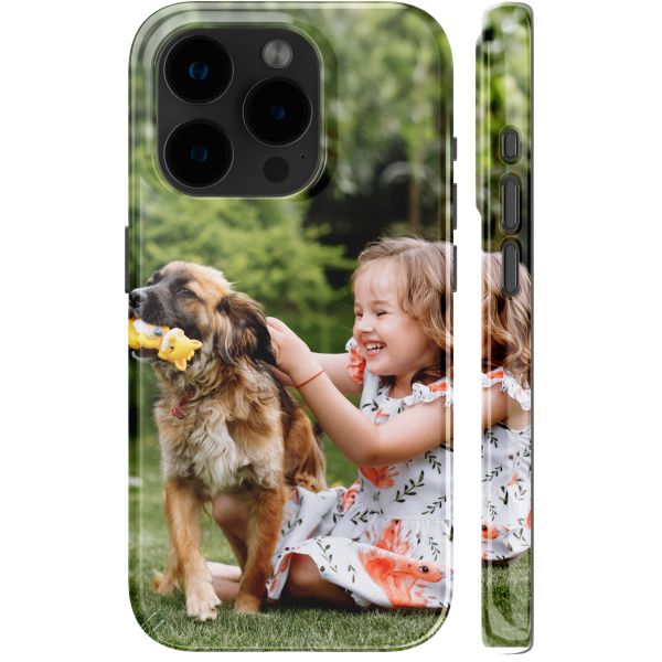 Ontwerp je eigen tough case met MagSafe Apple iPhone 15 Pro - Zwart