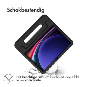 Accezz Kidsproof Backcover met handvat Samsung Galaxy Tab S9 11.0 inch / Tab S9 FE 10.9 inch - Zwart