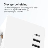 Accezz PowerCube | 6-in-1 - 1x USB-C + 2x USB-A + 3x stopcontact - 4000 watt - Wit