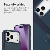 Accezz Leather Bookcase 2-in-1 met MagSafe Apple iPhone 17 Pro Max - Nightfall Blue