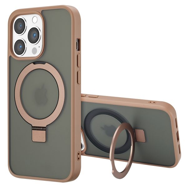 Accezz Ring Stand Backcover met MagSafe iPhone 13 Pro Max - Brown