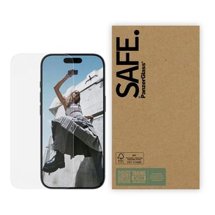 SAFE by PanzerGlass Ultra Wide-Fit Screenprotector in Fabrieksverpakking Apple iPhone 16 / 16 Pro / 17 / 17 Pro