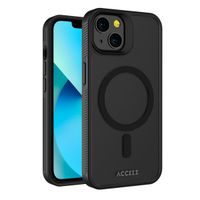 Accezz Rugged Frosted MagSafe Backcover iPhone 13 - Zwart