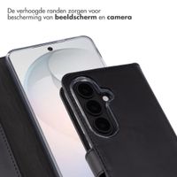 Selencia Echt Leren Bookcase Samsung Galaxy S26 - Zwart
