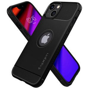 Spigen Rugged Armor Backcover iPhone 13 - Zwart