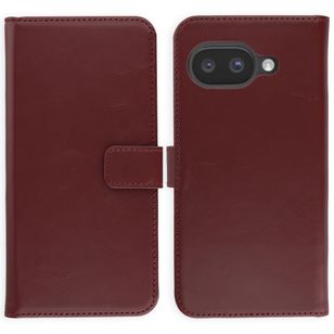 Selencia Echt Leren Bookcase Google Pixel 10a - Burgundy