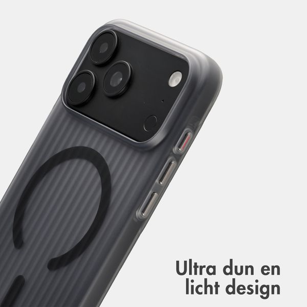 Accezz Lite Backcover met MagSafe | Fluted | Apple iPhone 18 Pro / 17 Pro - Smokey Matte