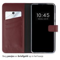 Selencia Echt Leren Bookcase Samsung Galaxy S25 Ultra - Burgundy