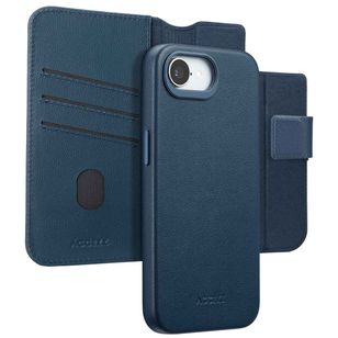 Accezz Leather Bookcase 2-in-1 met MagSafe Apple iPhone 16e - Nightfall Blue